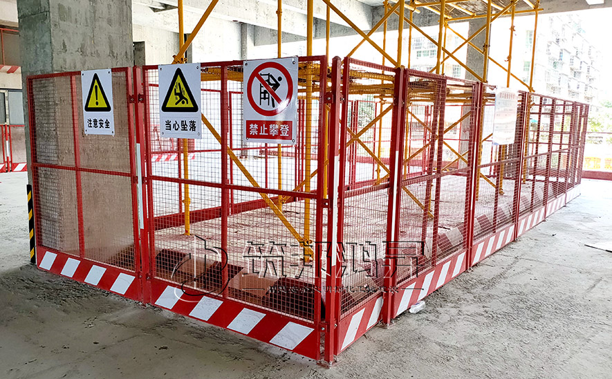 建筑工地塔吊護欄，塔吊基礎護欄